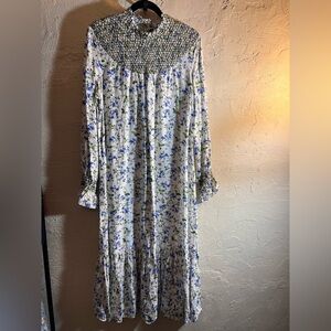Zara Cottagecore Long Sleeve Maxi Dress floral summer feminine loose fit vintage